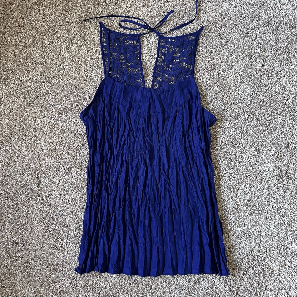Banana Republic Silk Purple Camisole with Lace Back